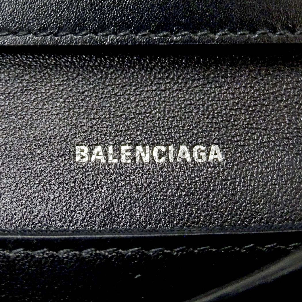 Balenciaga Shoulder Bag Clutch 2-Way Leather Black Small — view 6
