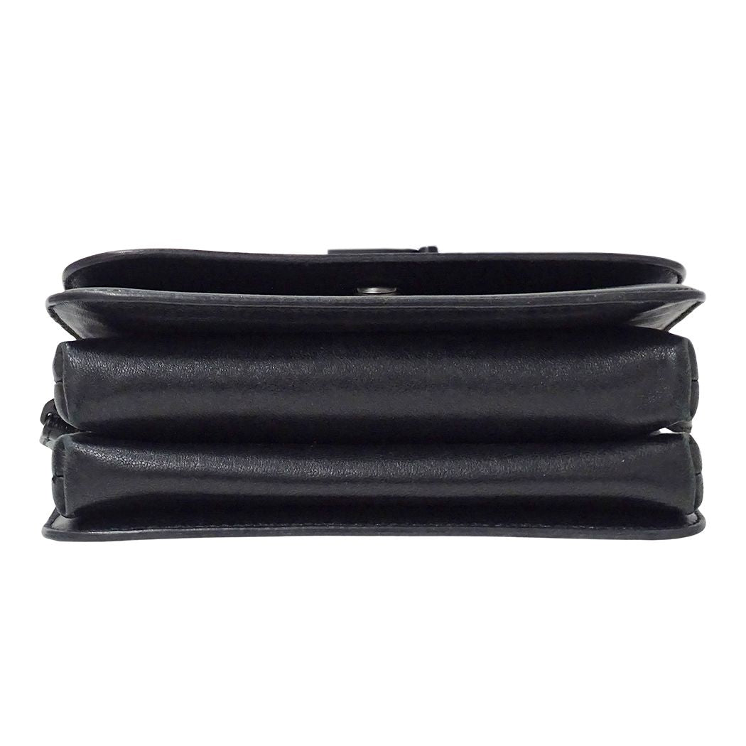 Balenciaga Shoulder Bag Clutch 2-Way Leather Black Small — view 3