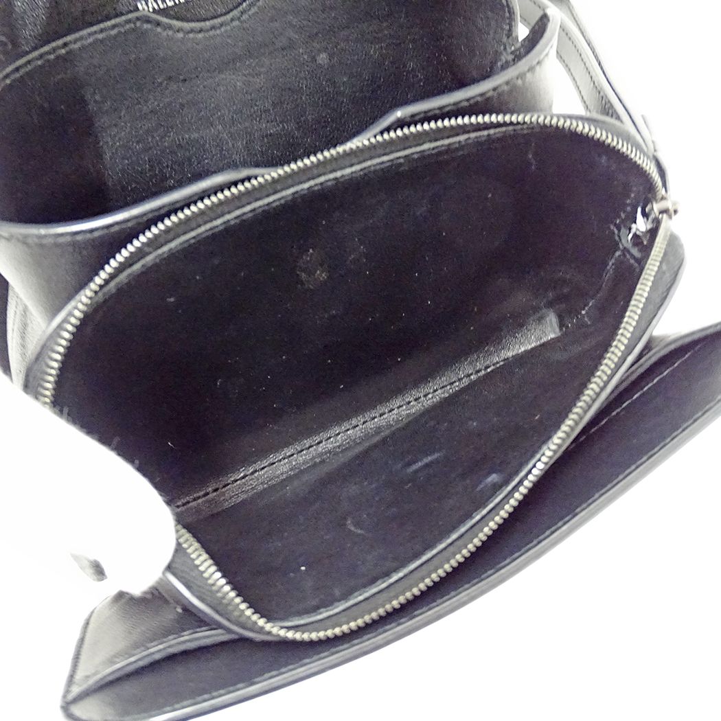 Balenciaga Shoulder Bag Clutch 2-Way Leather Black Small — view 8