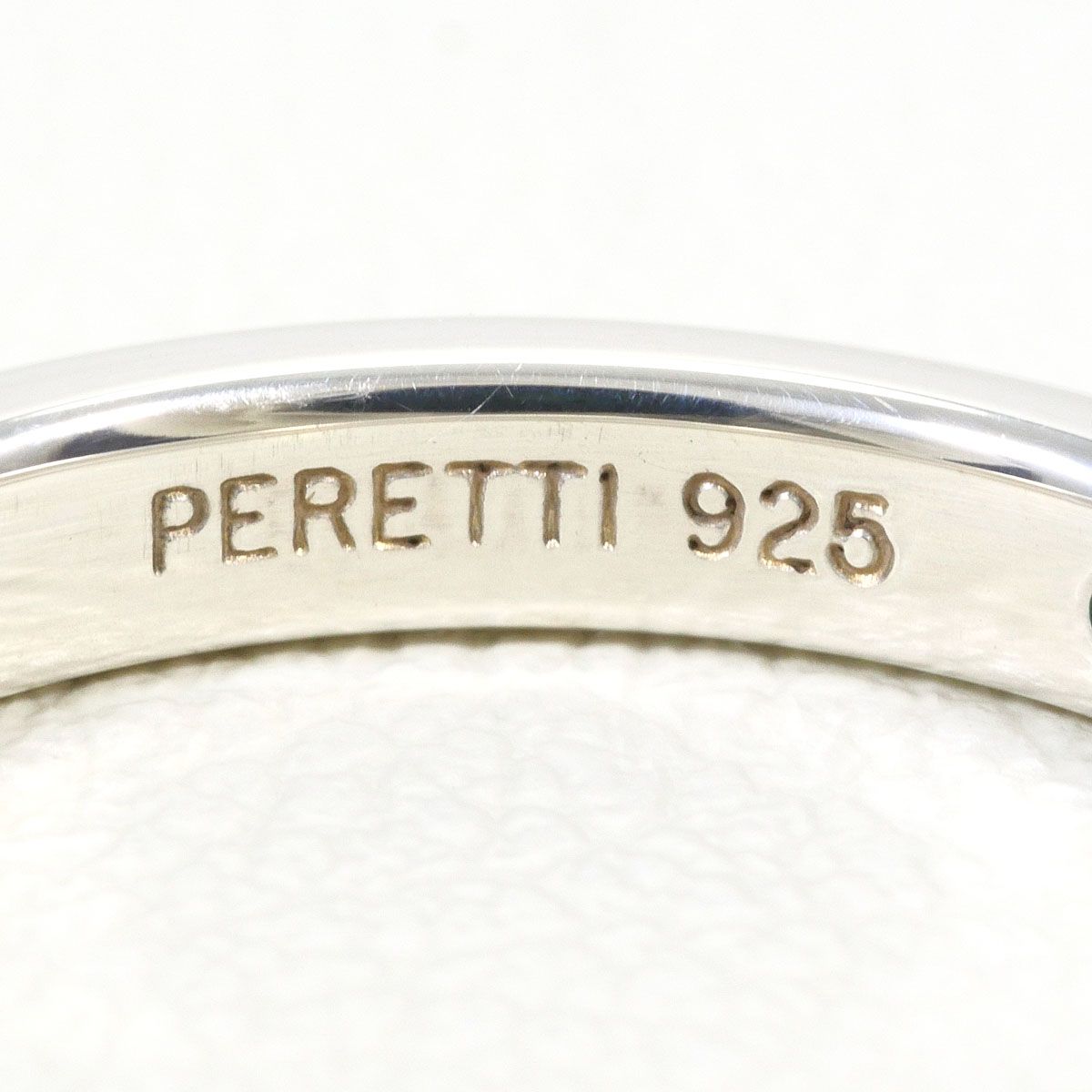 Tiffany & Co Stacking Band 925 Sterling Silver Ring Emerald — view 4