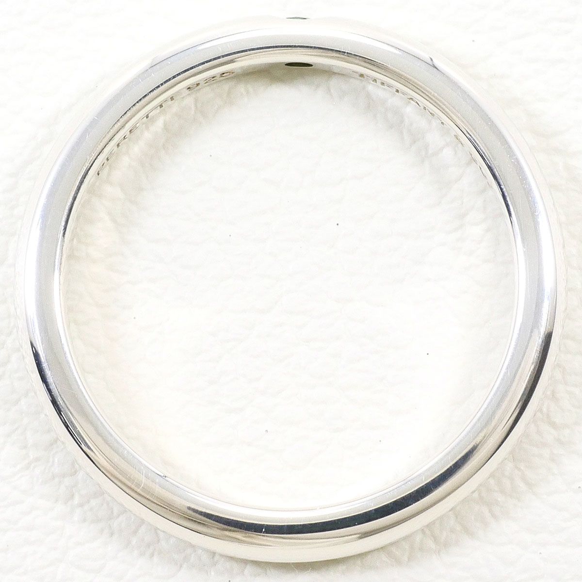 Tiffany & Co Stacking Band 925 Sterling Silver Ring Emerald — view 2