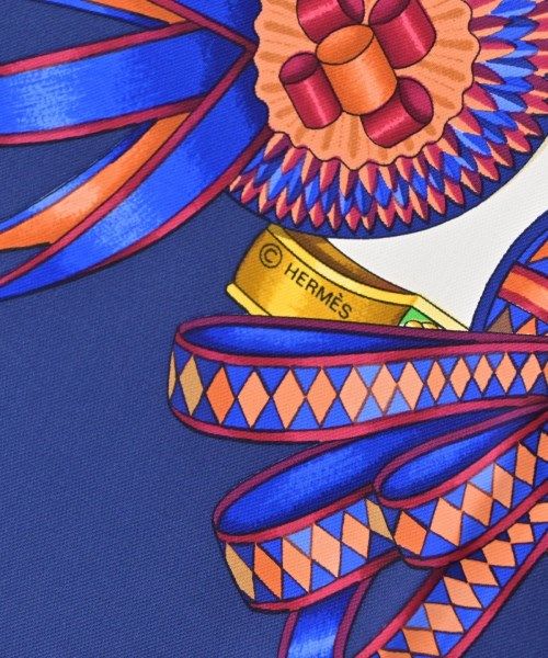 Hermes Bandana Scarf Navy — view 5