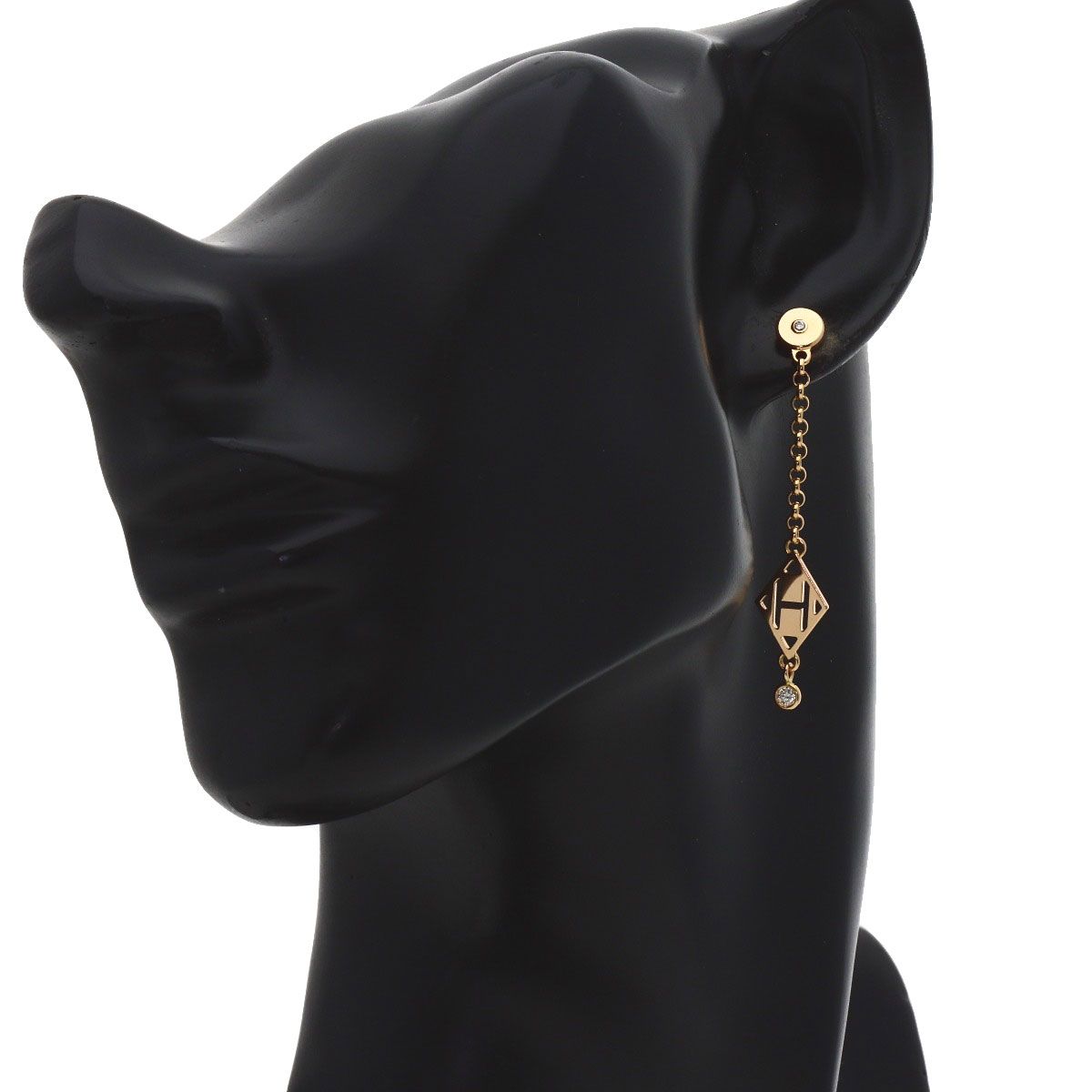 Hermes Gambade Diamond Earrings 18K Pink Gold — view 4