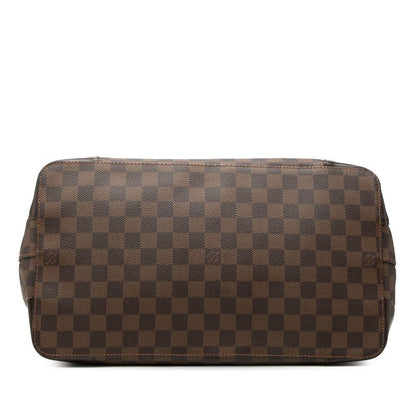 Louis Vuitton Damier Hampstead GM Shoulder Bag Brown Leather — view 3