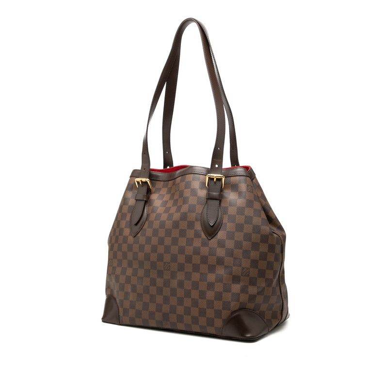 Louis Vuitton Damier Hampstead GM Shoulder Bag Brown Leather — view 2