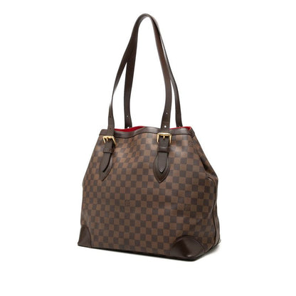 Louis Vuitton Damier Hampstead GM Shoulder Bag Brown Leather — view 2