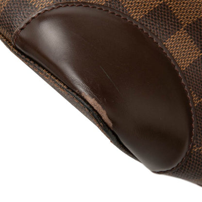 Louis Vuitton Damier Hampstead GM Shoulder Bag Brown Leather — view 6