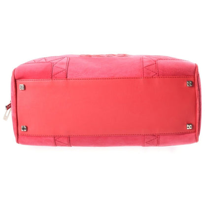 Loewe Amazona Anagram Logo Suede Leather Handbag Silver Pink — view 4