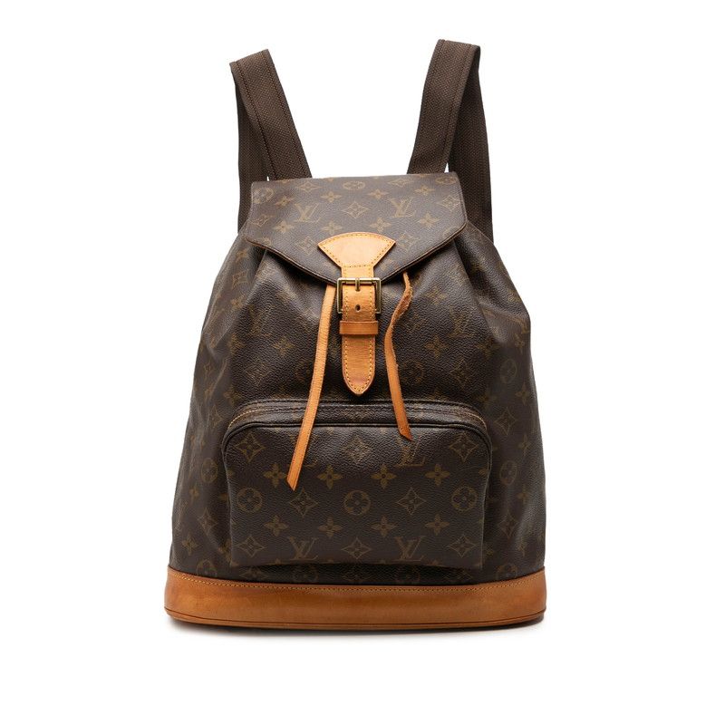 Louis Vuitton Monogram Montsouris GM Backpack Brown Leather
