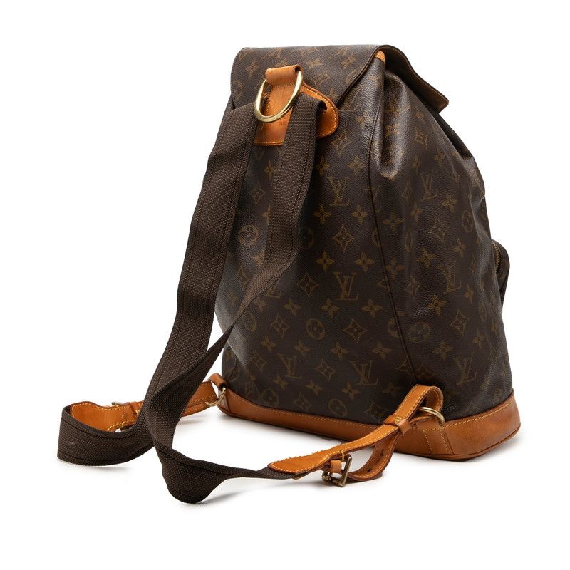 Louis Vuitton Monogram Montsouris GM Backpack Brown Leather — view 2