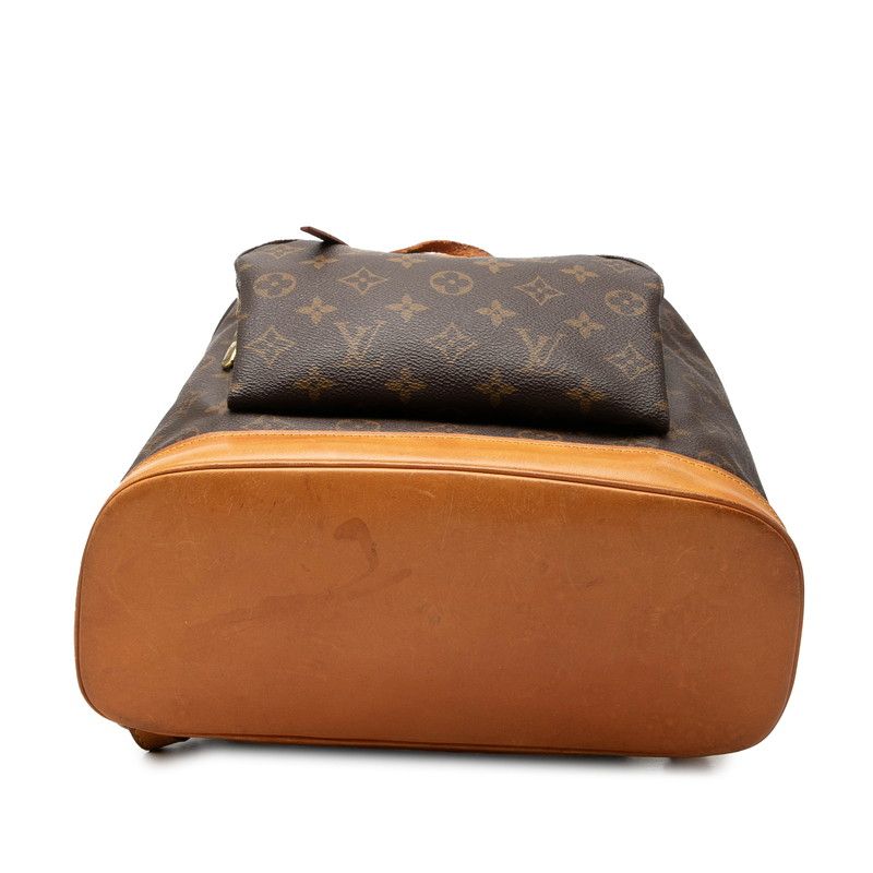 Louis Vuitton Monogram Montsouris GM Backpack Brown Leather — view 3