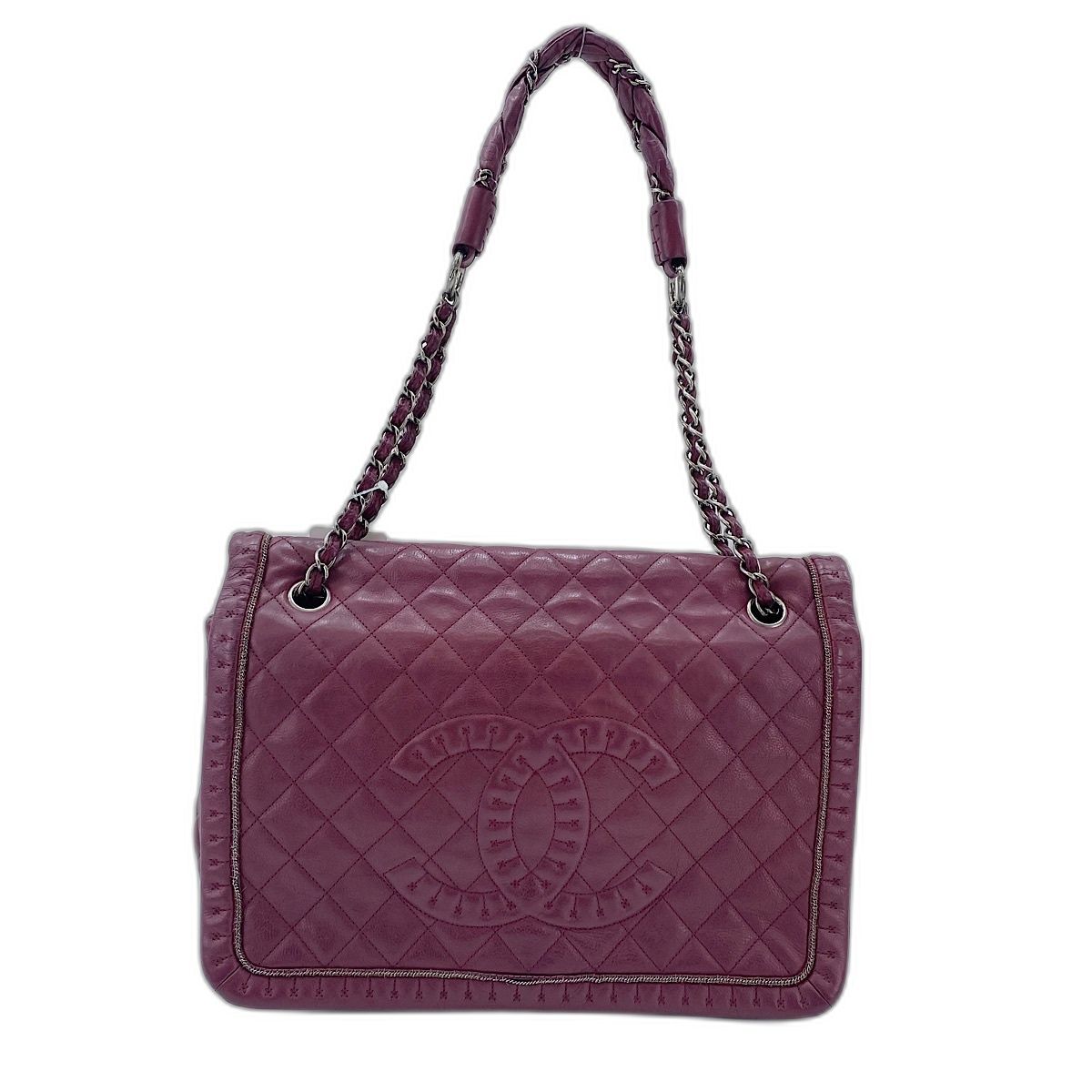 Chanel Handbag Quilted Burgundy
