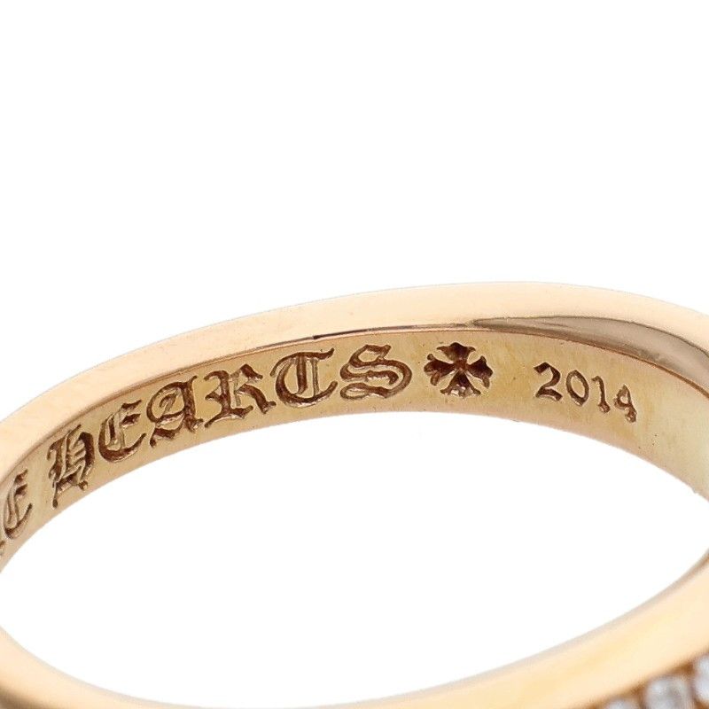 Chrome Hearts P D Baby Classic Flarenie Pave Diamond Gold Ring — view 4