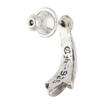 Chrome Hearts Stud Crsstal Cross Tail Silver Earrings — view 2