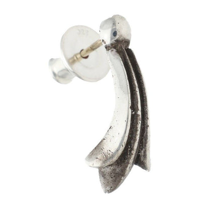 Chrome Hearts Stud Crsstal Cross Tail Silver Earrings — view 5
