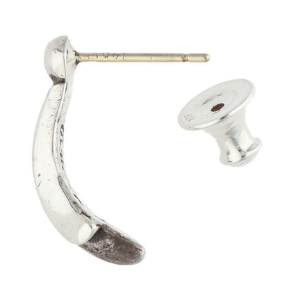 Chrome Hearts Stud Crsstal Cross Tail Silver Earrings — view 4