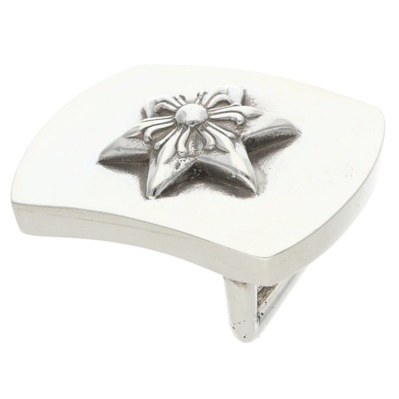 Chrome Hearts Buckle Mil Star Military Raised Silver Buckle Belt — view 4