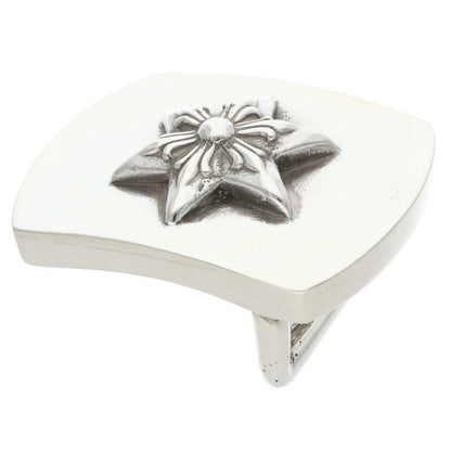 Chrome Hearts Buckle Mil Star Military Raised Silver Buckle Belt — view 4