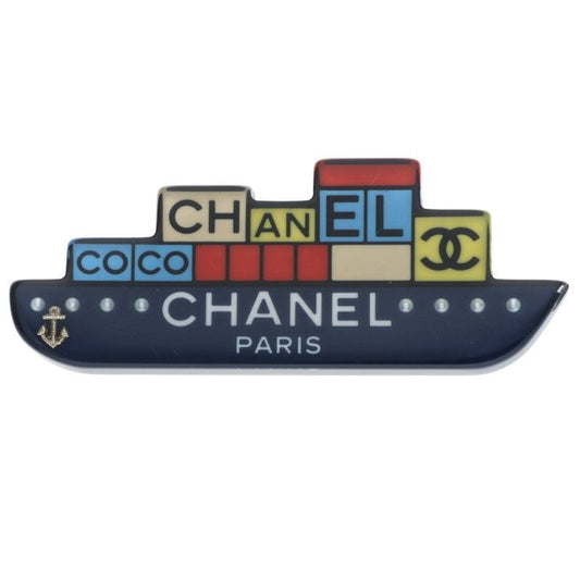 Chanel CC Logo Ferry Motif Brooch