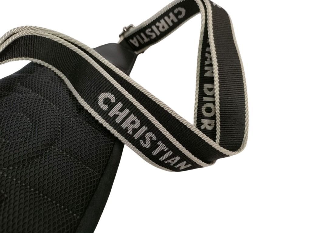 Dior Belt Bag Scarab Oblique Black Canvas Leather Silver — view 3