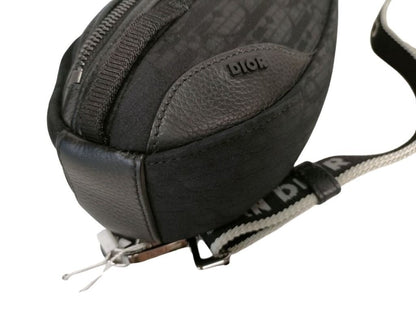 Dior Belt Bag Scarab Oblique Black Canvas Leather Silver — view 6