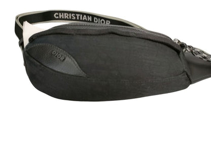 Dior Belt Bag Scarab Oblique Black Canvas Leather Silver — view 7