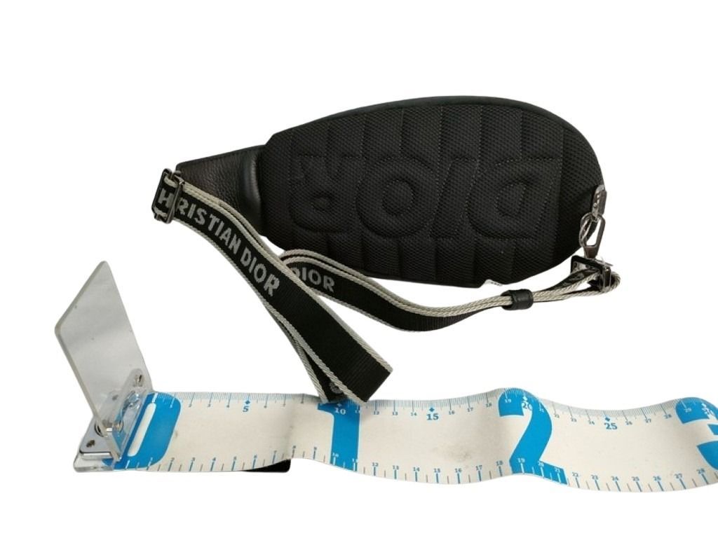 Dior Belt Bag Scarab Oblique Black Canvas Leather Silver — view 2