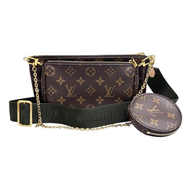Louis Vuitton Monogram Multy Pochette Soir Pouch Shoulder Bag Khaki