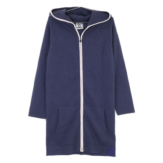 Chanel 09P Sports Cashmere Zip Up Hoodie Long Cardigan 36