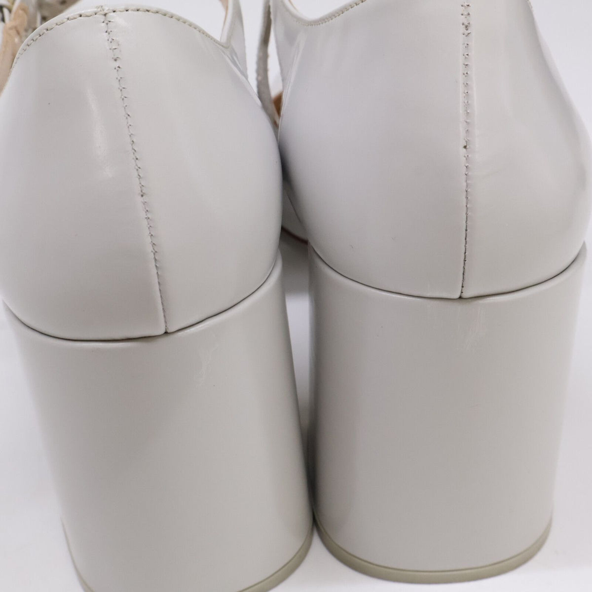 Prada Double Strap Chunky Heel Pumps — view 8