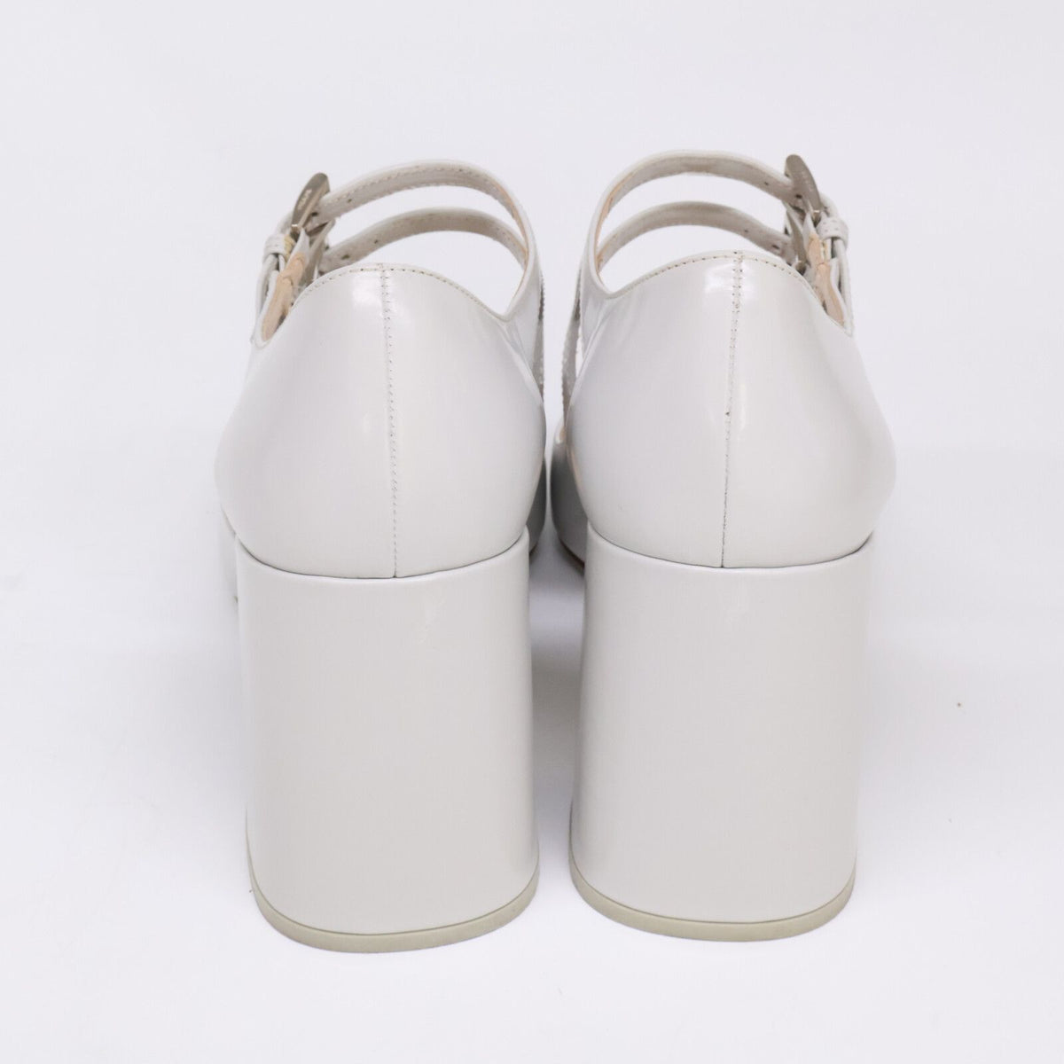 Prada Double Strap Chunky Heel Pumps — view 4