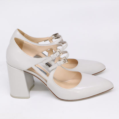 Prada Double Strap Chunky Heel Pumps — view 5