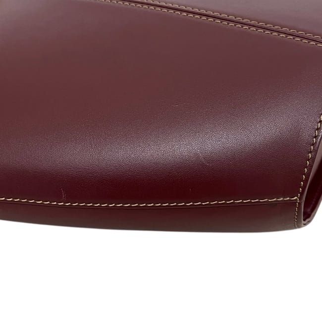 Cartier Tote Must Leather Bordeaux Shoulder Bag Logo Vintage — view 7