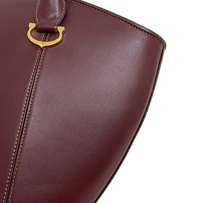 Cartier Tote Must Leather Bordeaux Shoulder Bag Logo Vintage — view 8