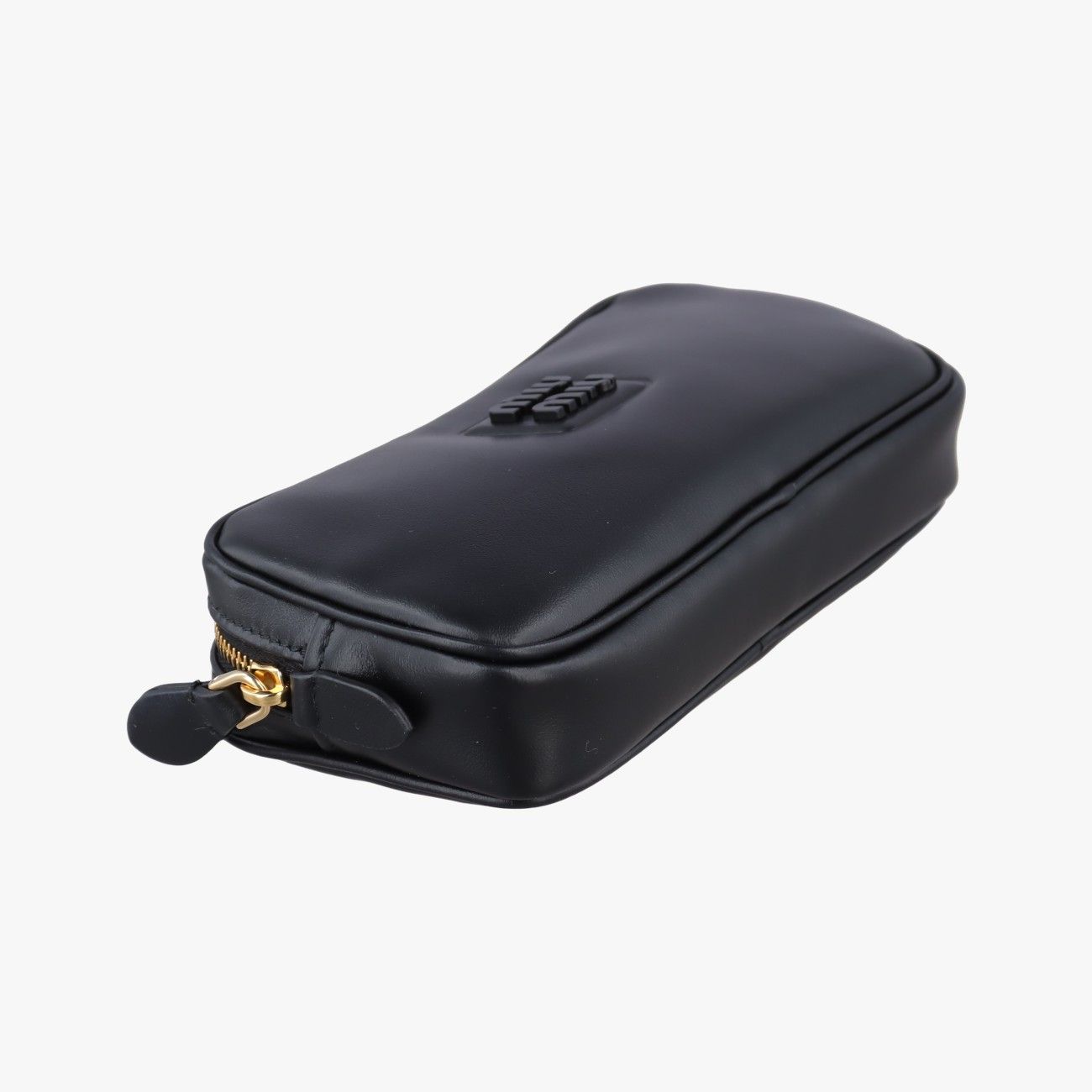 Miu Miu Logo Black Leather Handbag — view 5