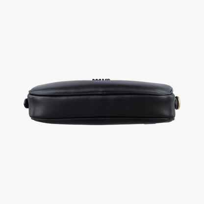Miu Miu Logo Black Leather Handbag — view 3
