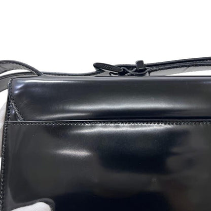 Prada Shoulder Bag Leather Spazzolato Nero Black Vintage — view 7