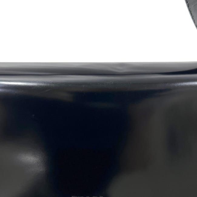 Prada Shoulder Bag Leather Spazzolato Nero Black Vintage — view 8