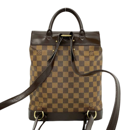 Louis Vuitton Soho Damier Leather Backpack Brown — view 3