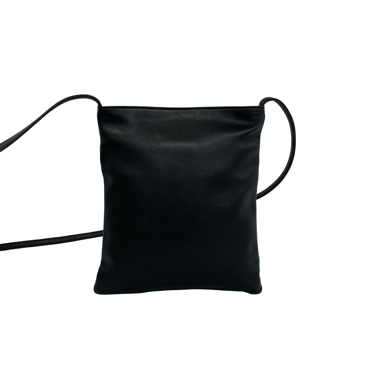 Loewe Vintage Anagram Log Leather Mini Shoulder Bag Crossbody Pochette Black — view 3