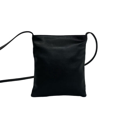 Loewe Vintage Anagram Log Leather Mini Shoulder Bag Crossbody Pochette Black — view 3