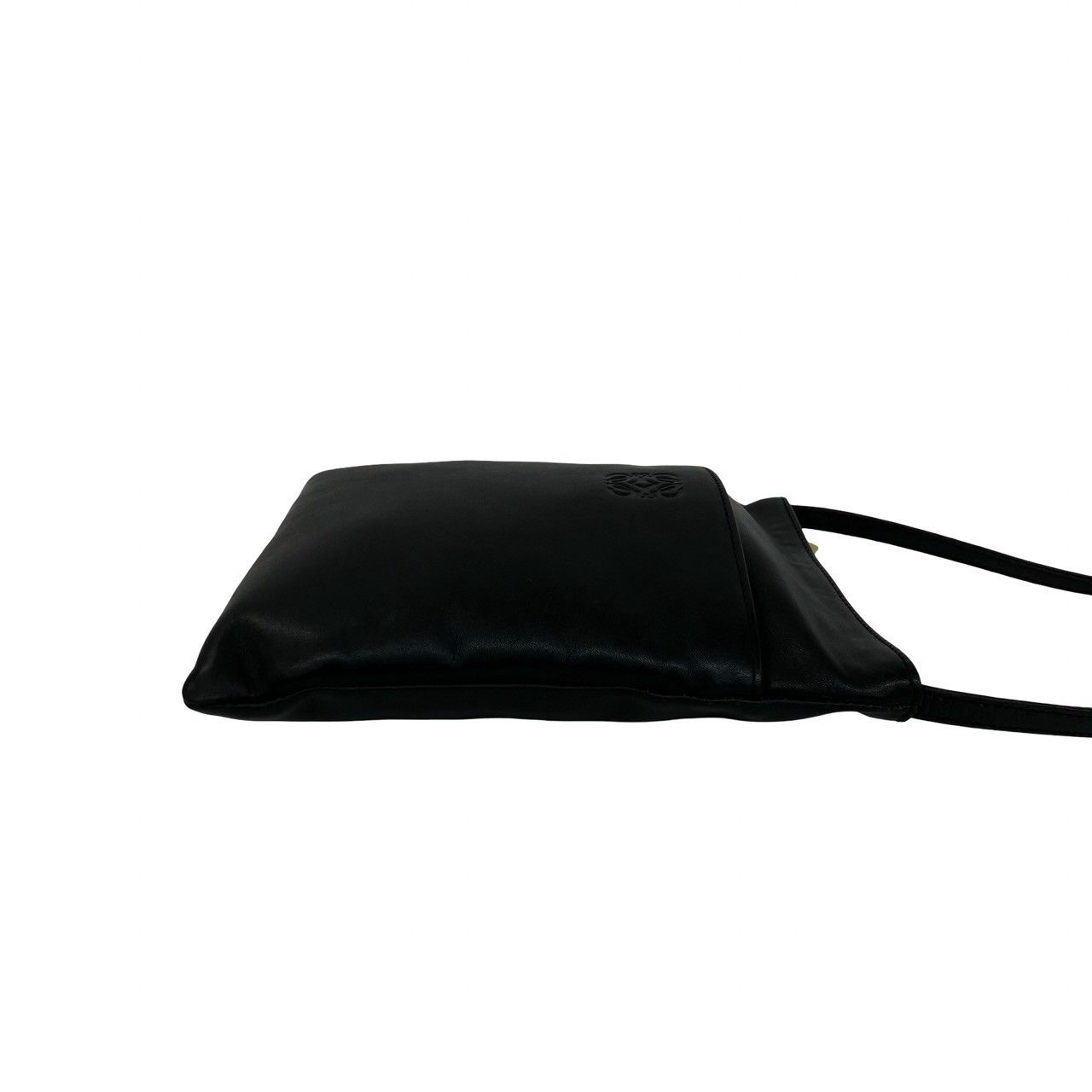 Loewe Vintage Anagram Log Leather Mini Shoulder Bag Crossbody Pochette Black — view 6