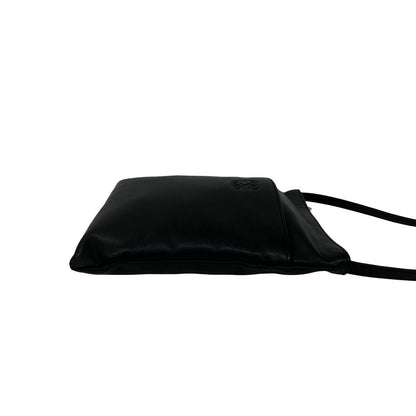 Loewe Vintage Anagram Log Leather Mini Shoulder Bag Crossbody Pochette Black — view 6