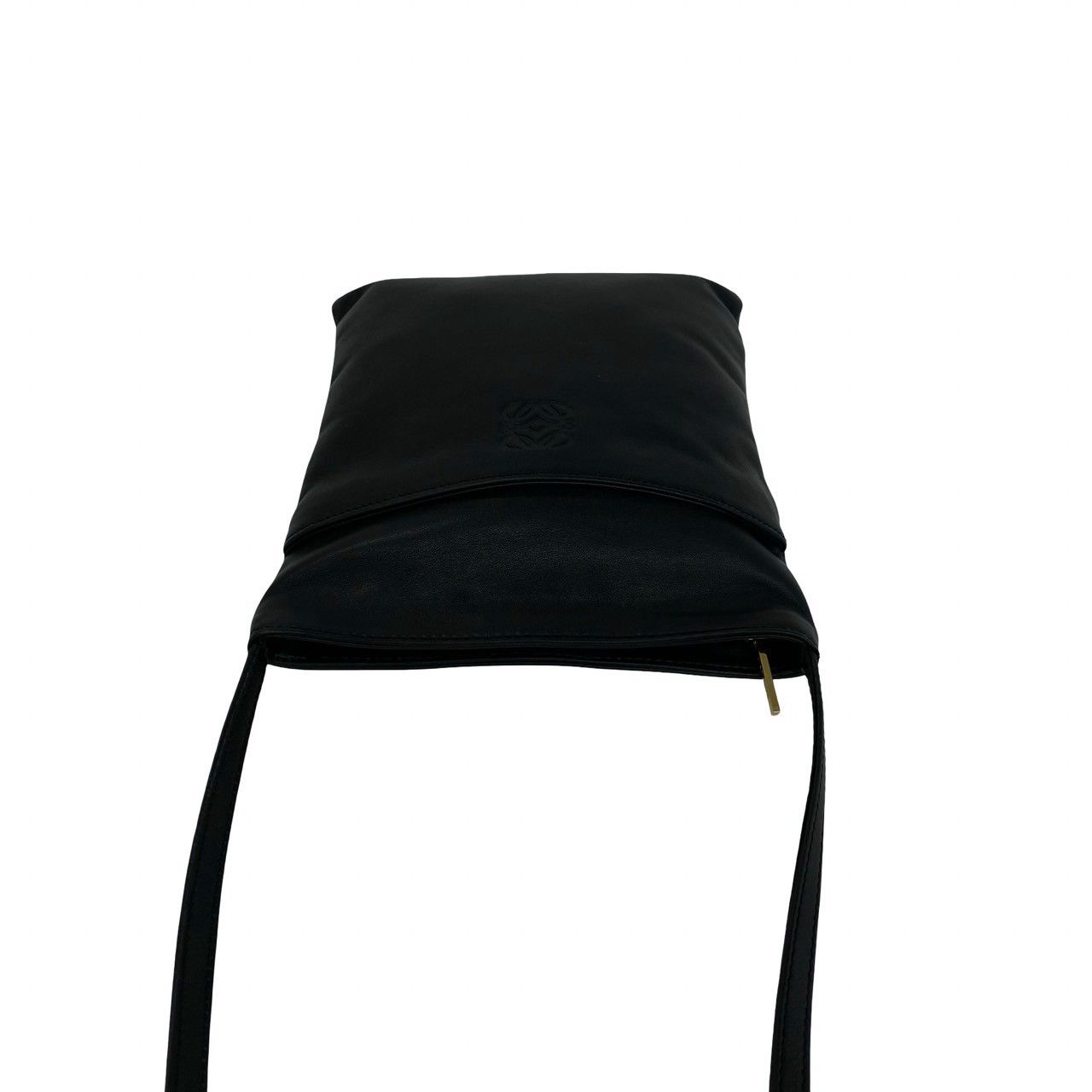Loewe Vintage Anagram Log Leather Mini Shoulder Bag Crossbody Pochette Black — view 4