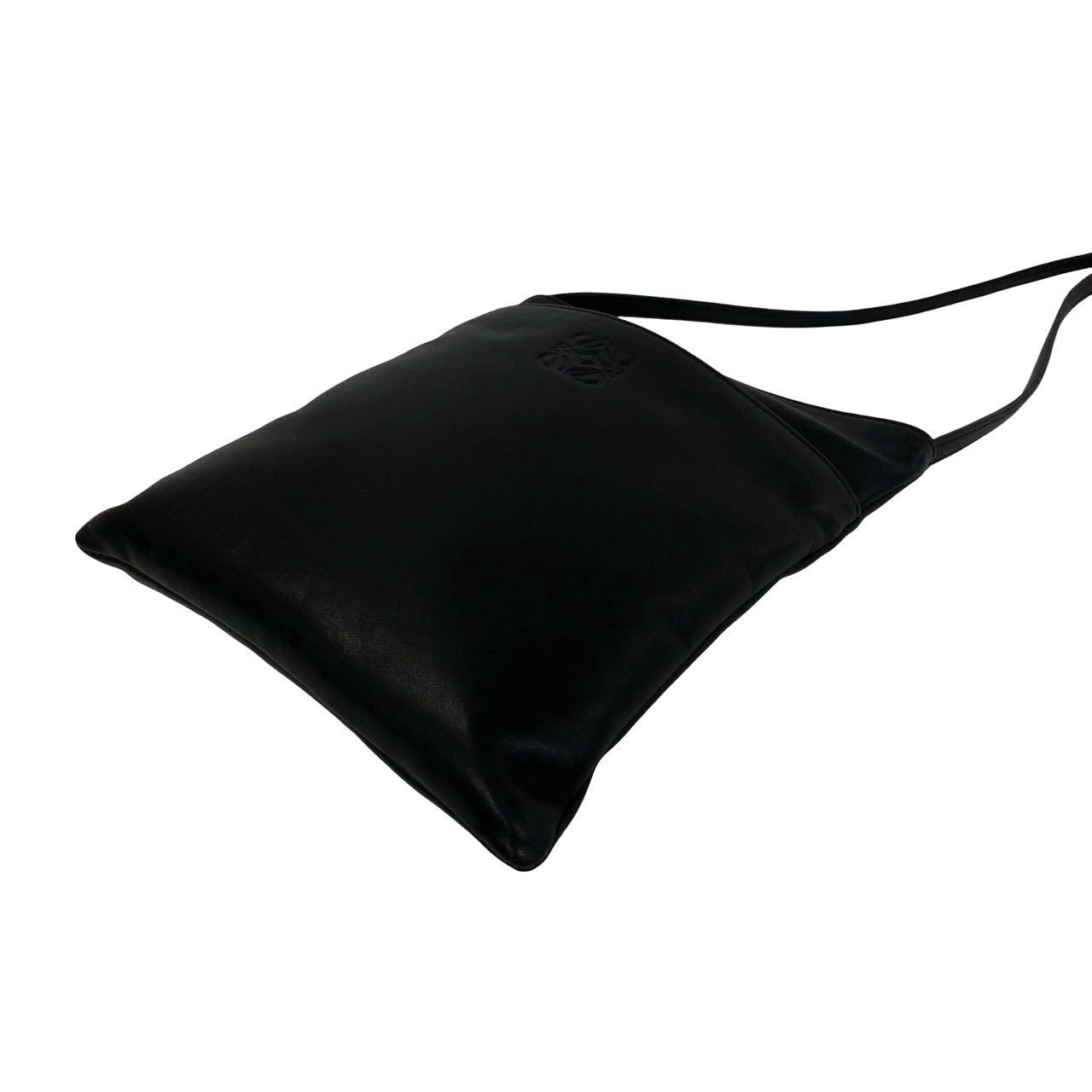 Loewe Vintage Anagram Log Leather Mini Shoulder Bag Crossbody Pochette Black — view 8
