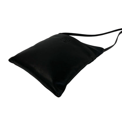 Loewe Vintage Anagram Log Leather Mini Shoulder Bag Crossbody Pochette Black — view 8