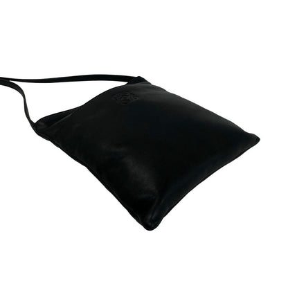 Loewe Vintage Anagram Log Leather Mini Shoulder Bag Crossbody Pochette Black — view 7