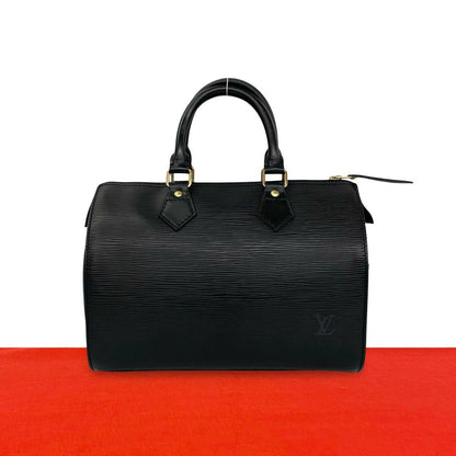 Louis Vuitton Vintage Speedy 25 Epi Leather Mini Boston Bag Noir