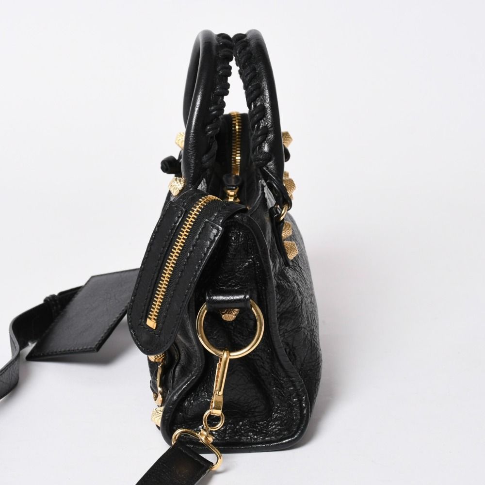 Balenciaga le City Mini 2-Way Bag Black Gold — view 4