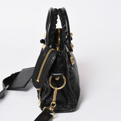 Balenciaga le City Mini 2-Way Bag Black Gold — view 4